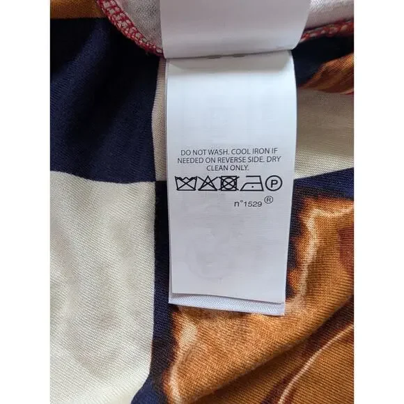 NWT Polo Ralph Lauren Scarf-Print Long-Sleeve Wrap Maxi Dress Sz S Red #2H461 - Picture 10 of 10